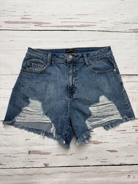 Sincerely Jules Distressed Denim Cutoff Shorts Blue 5/27 Y2K